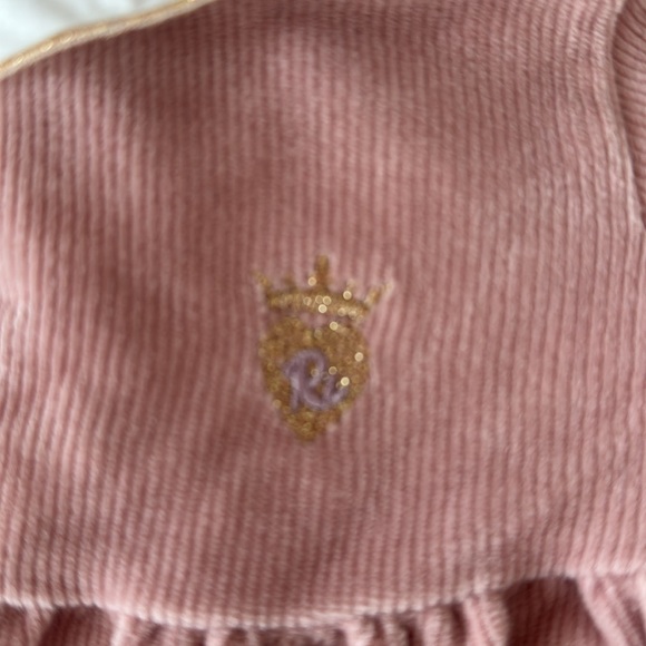 River Island Dusty Pink Corduroy Dress & Bloomers  9-12 months - Picture 5 of 5